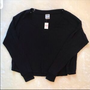 Pink VS Cropped Long Sleeve Top